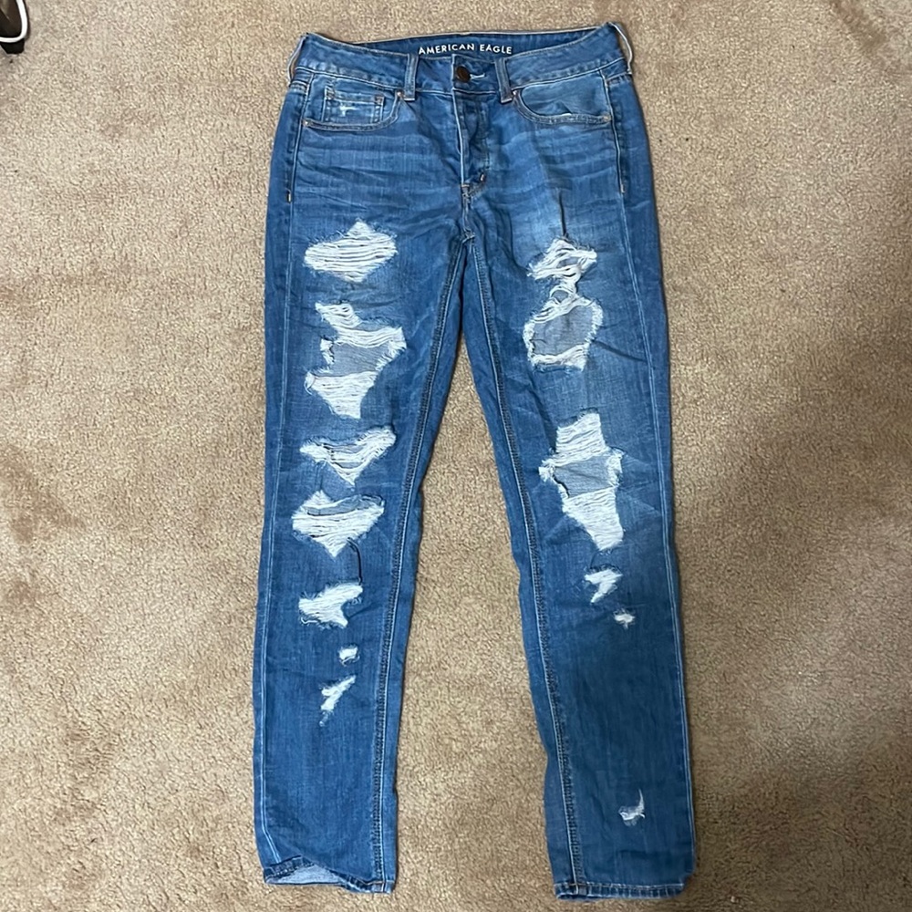 American Eagle High Rise Boyfriend Jeans